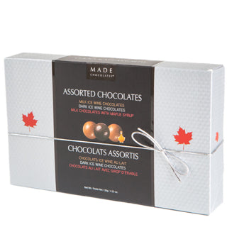 Made Ice Wine Chocolates -Assorted Milk, Milk-Maple & Dark - 120g-(12pcs per box)