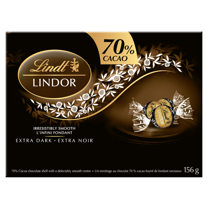 Lindor 70% Dark Smooth-Centred Chocolate Truffles 156g
