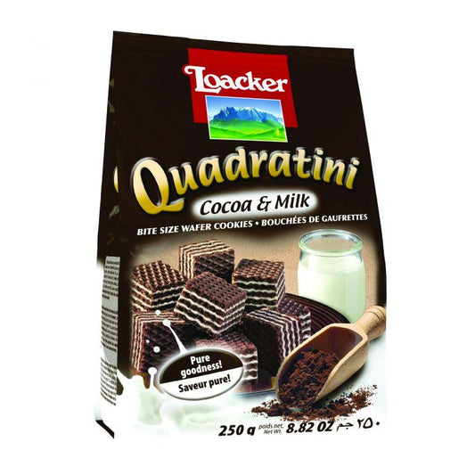 Loacker Quadritini Cocoa & Milk 250g 6pk
