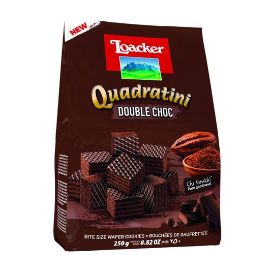Loacker Quadritini Double Chocolate 250g 6pk