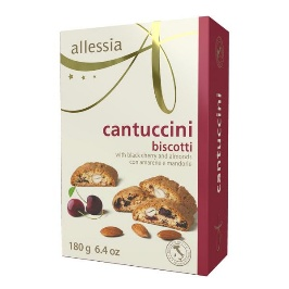 Allessia Cantuccini Biscotti With Black Cherry and Almonds-180g