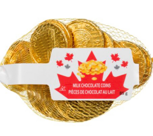 Crest Milk Chocolate Coins in Net  (Small)-35g