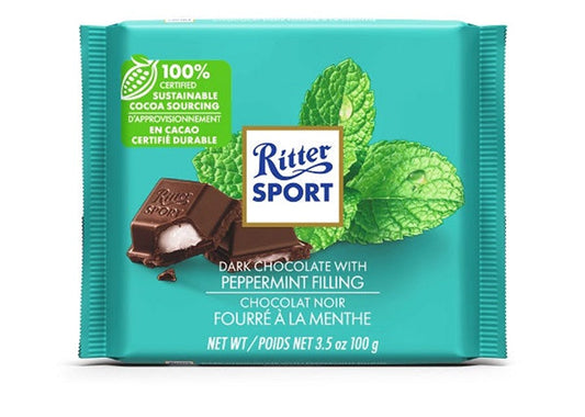 Ritter Sports Dark Chocolate With Peppermint 100g bar