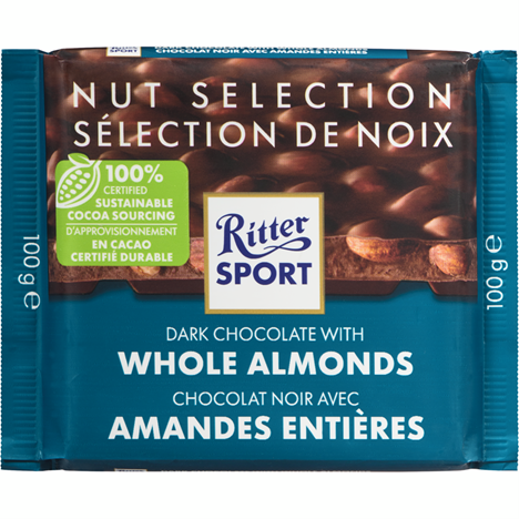 Ritter Sports Dark Whole Almonds 100g