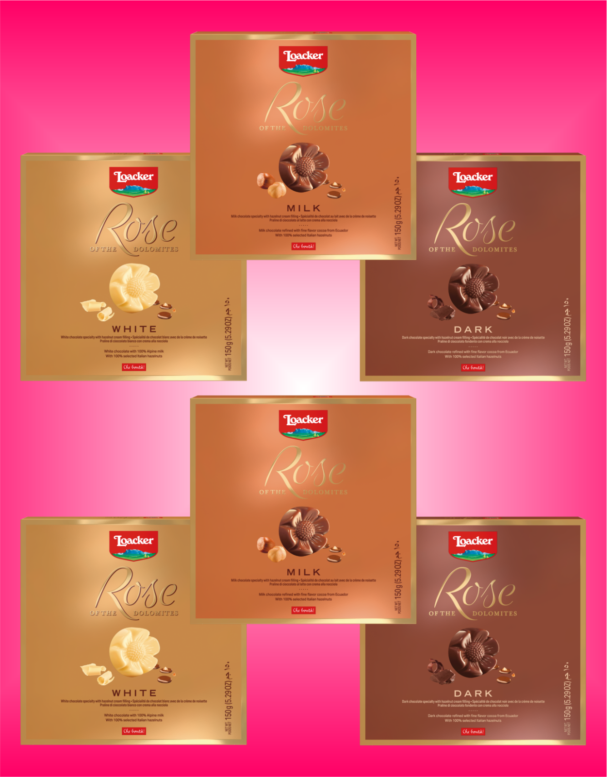 Loacker Rose of the Dolomites Gift Box Variety Pack - 150g