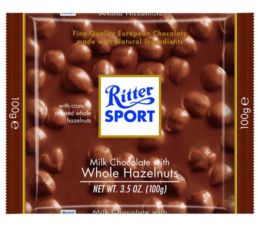 Ritter Sports Milk Whole Hazelnuts 100g