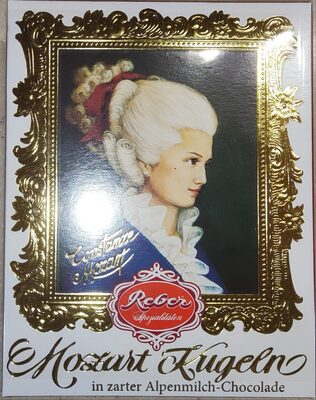 Reber Specialties Constanze Mozart Kugeln Classic Pistachio and Almonds Marzipan with Hazelnut Praline Creme covered with Premium Chocolate 120g (6 PCS)
