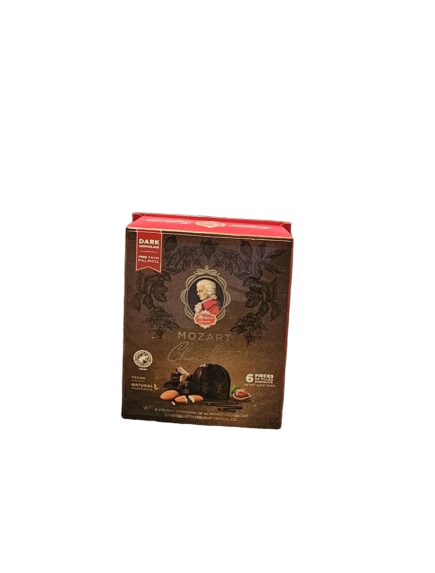 Reber Specialties Mozart Kugeln Dark Chocolate filled with Almonds and Cacao Marzipan with Hazelnut Praline Creme 120g