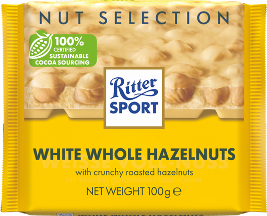 Ritter Sports White Whole Hazelnuts 100g
