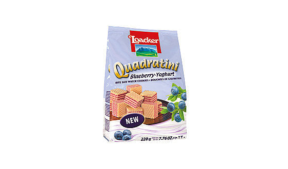 Loacker Quadritini Blueberry/Yogurt 220g 6pk