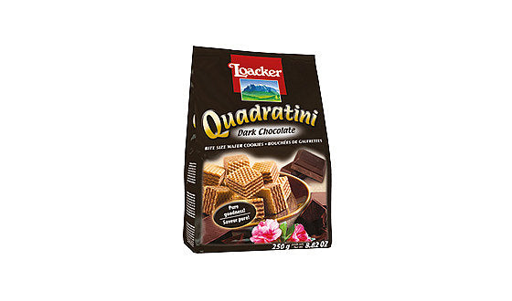 Loacker Quadritini Dark Chocolate 250g 6pk