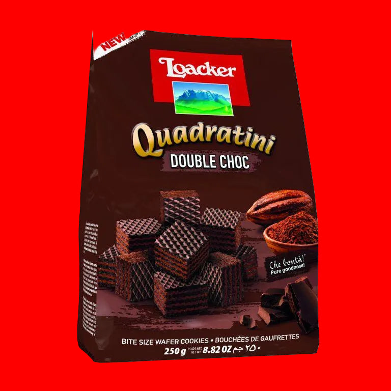 Loacker Quadritini Double Chocolate 250g 6pk