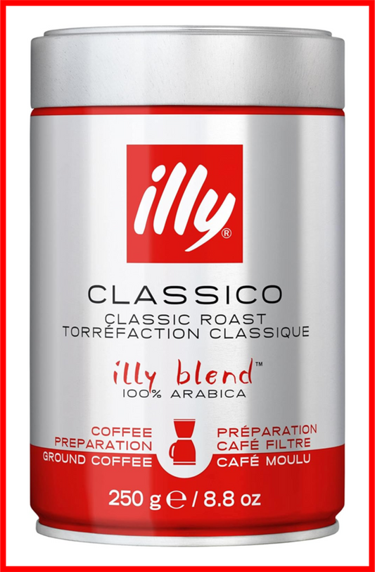 Illy Classico Classic Roast Ground  Coffee  250g