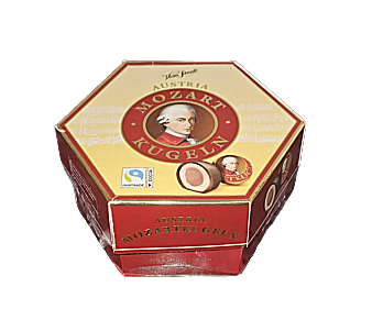 Victor Schmidt Austria Mozart Kugeln Plain Chocolates with Marzipan and Praline CrÃ¨me 297g